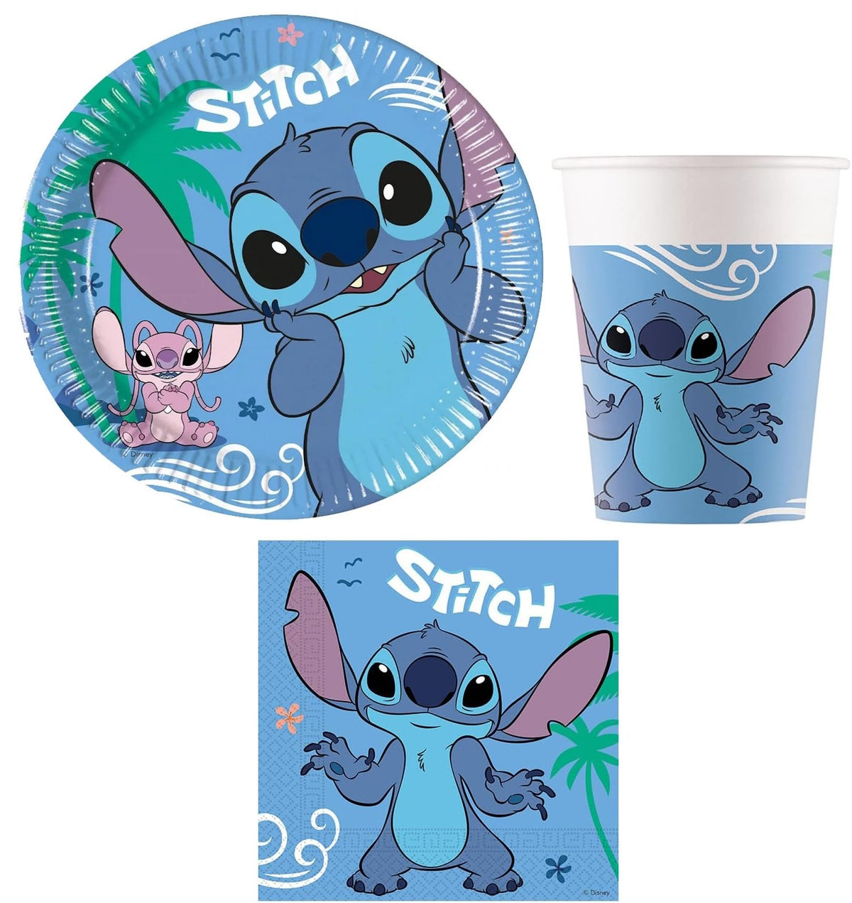 Procos Stitch Angel Partygeschirr 52-teilig