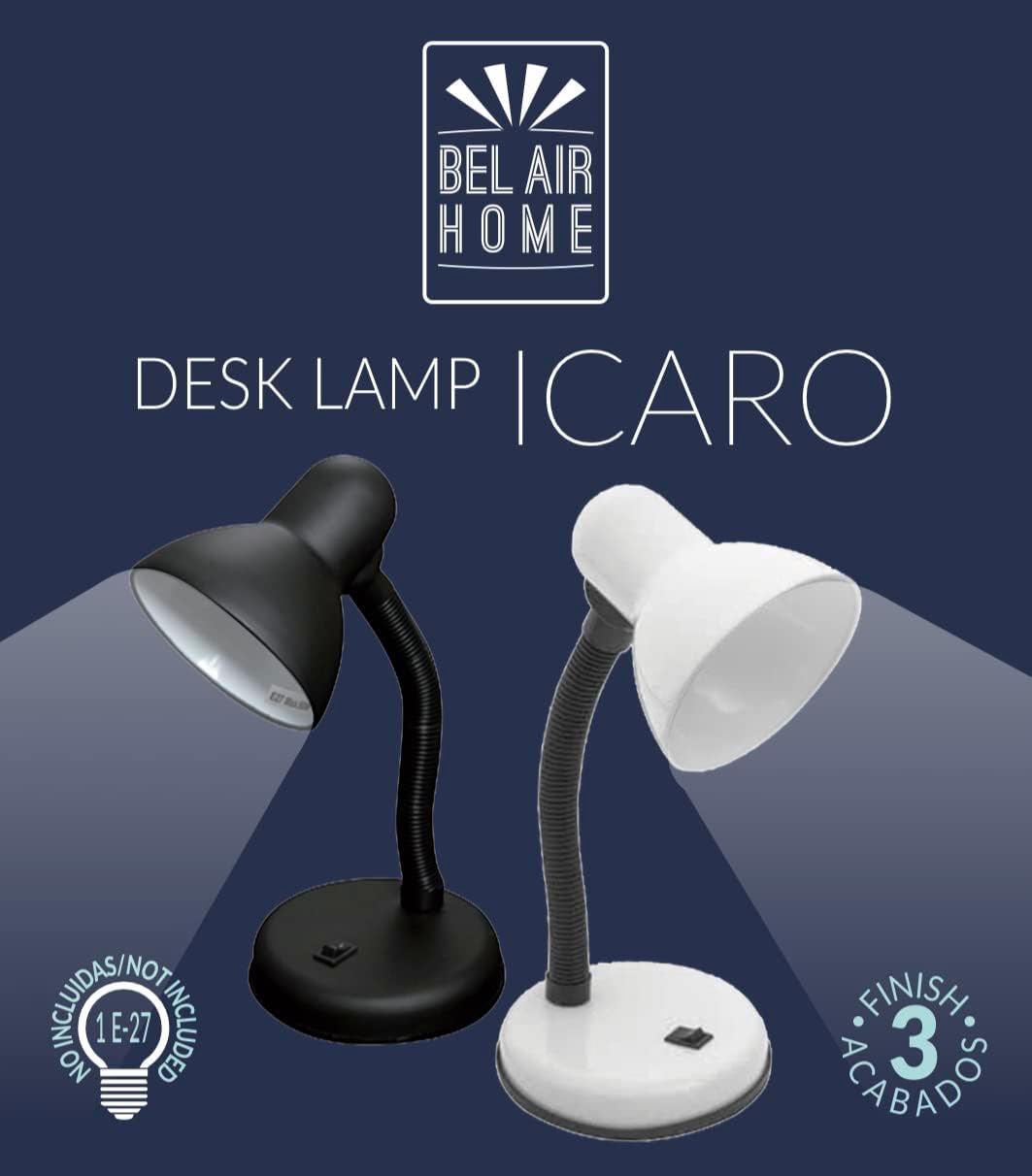 BEL AIR HOME ICARO LED-Schreibtischlampe – verstellbar, Schwarz | Geprüfte B-Ware