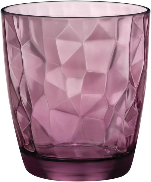 Bormioli Rocco Diamond Trinkglas 305 ml – Violett, spülmaschinengeeignet | Geprüfte B-Ware