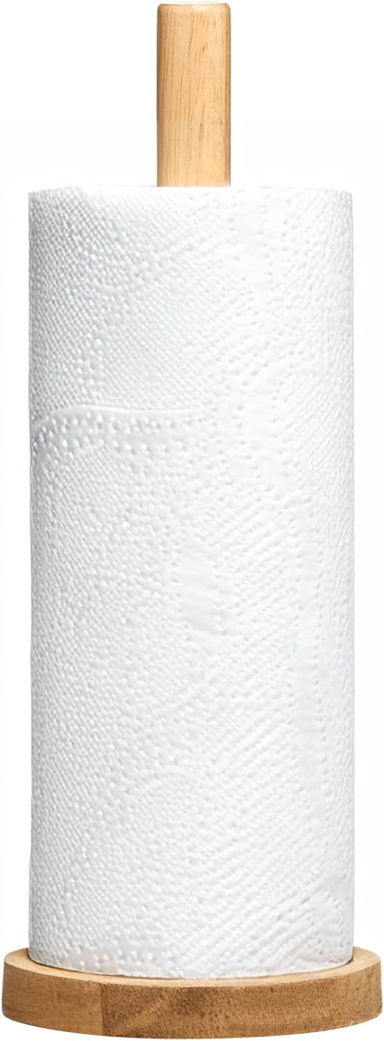 Premier Housewares Küchenrollenhalter, Rubberholz, H31 x W12 x D12cm | Geprüfte B-Ware
