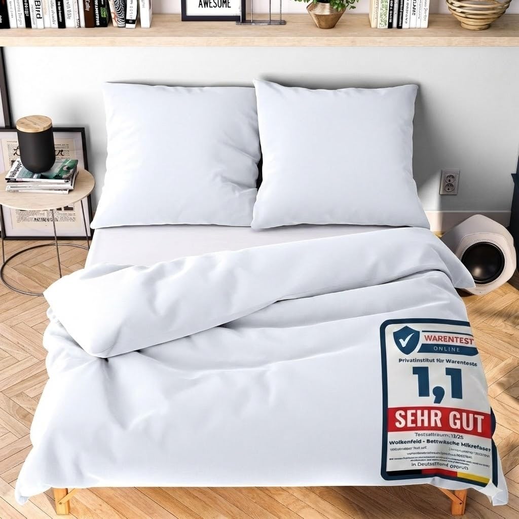 Utopia Bedding Bettwäsche-Set 4-teilig 150x200 Weiß