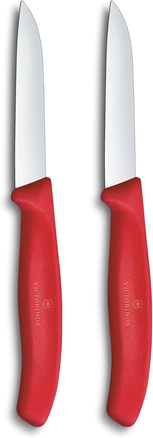 Victorinox Swiss Classic Gemüse- und Schälmesser, 2-teilig – Rot | Geprüfte B-Ware