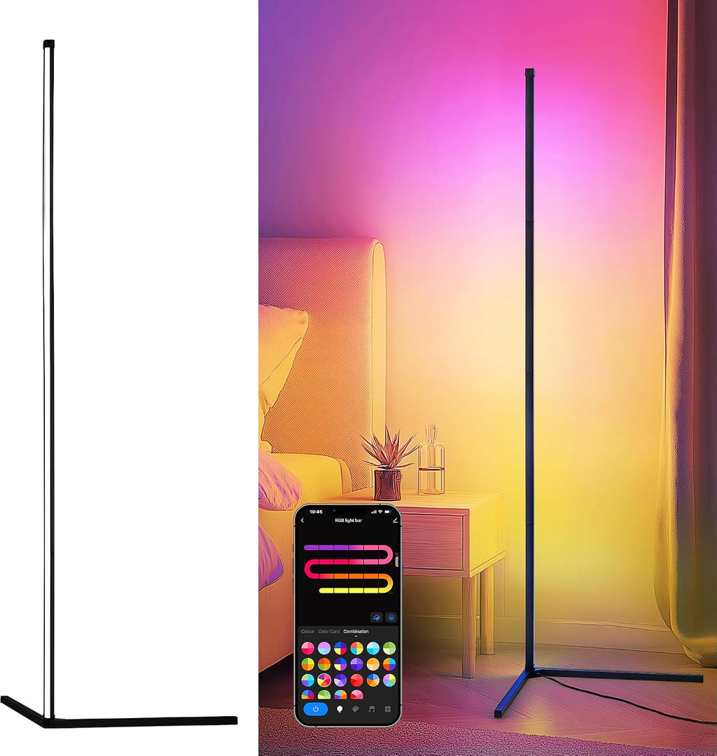 LuminexDesigns RGB-LED-Eckleuchte 150 cm – Alexa-kompatibel | Geprüfte B-Ware