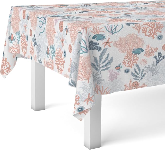 Martina Home Wachstuch-Tischdecke Reef Rot 180x140 cm, abwischbar