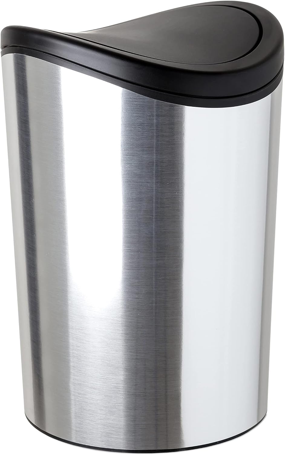 Tatay Bad-Abfalleimer 6 l mit Schwingdeckel – Metalloptik | Geprüfte B-Ware