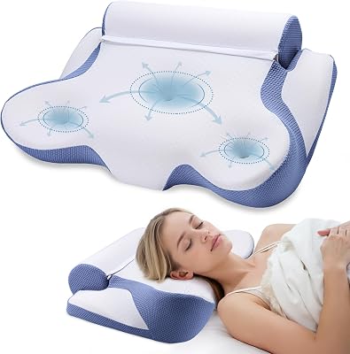TopEsct ergonomisches Nackenstützkissen aus Memory-Schaum – Grau | Geprüfte B-Ware