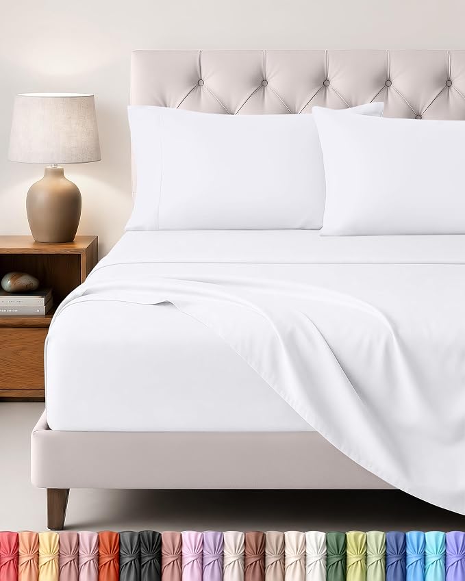 Utopia Bedding Bettwäsche-Set, 4-teilig, 150 × 200 cm – Weiß