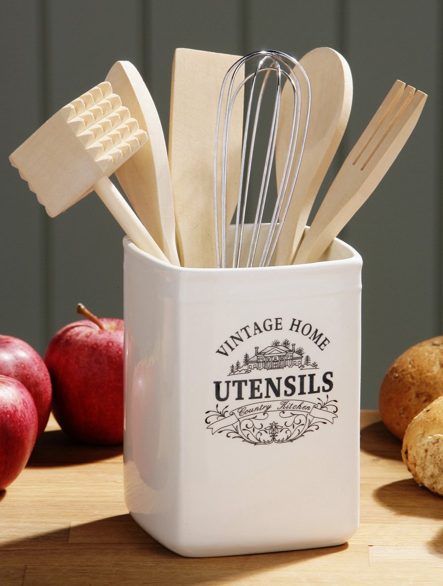 Premier Housewares Vintage-Butterdose aus Keramik – Weiß | Geprüfte B-Ware