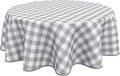 Martina Home Wachstuchtischdecke Vichy – Grau, rund