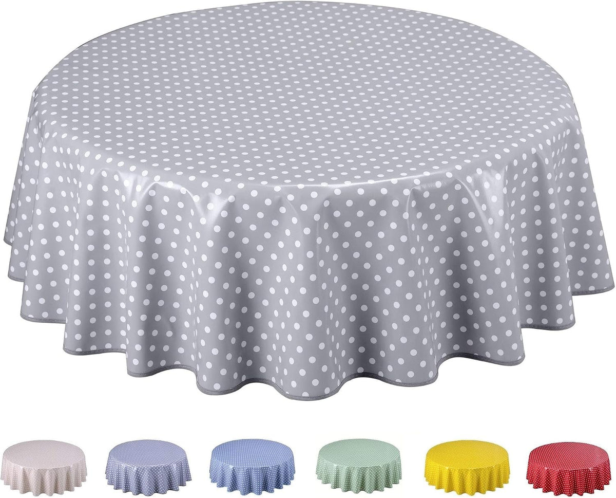Martina Home Wachstuchtischdecke Motas – Grau, rund