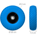 Relaxdays Sackkarrenraeder 3.00-4 Vollgummi 2er-Set