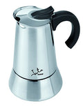 Jata CAX106 Espressokocher Induktion, 6 Tassen, Edelstahl