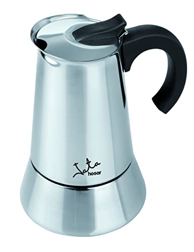 Jata CAX106 Espressokocher Induktion, 6 Tassen, Edelstahl