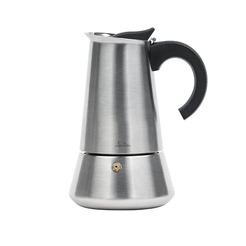 Jata CAX110 Espressokocher Induktion, 10 Tassen, Edelstahl