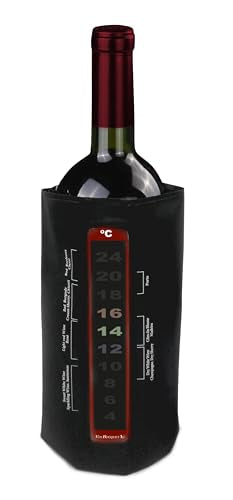 Vinbouquet Weinkühlmanschette, Edelstahl, Schwarz