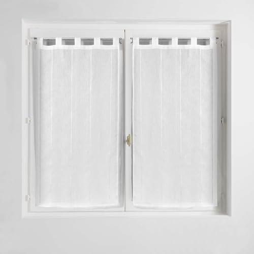 Douceur d Interieur Bommel-Vorhang-Set mit Schlaufen,…