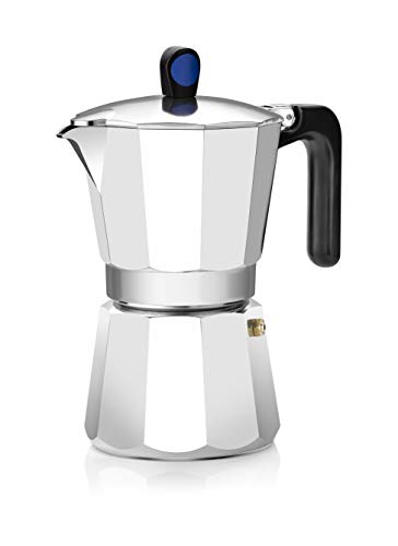Monix Induction Express Espressokocher, 6 Tassen, Silber
