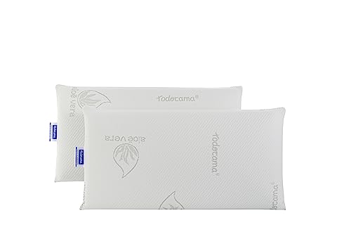 Todocama viskoelastisches Kissen Aloe Vera, 2er-Pack, 75 cm