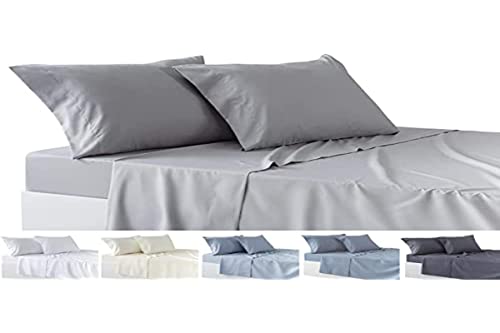 Todocama Bettwaesche-Set 4-teilig, Spannbettlaken + Oberlaken + 2…