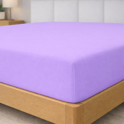 Degrees Home Spannbettlaken 150x190x33 cm, Mikrofaser, Oeko-Tex, Lila