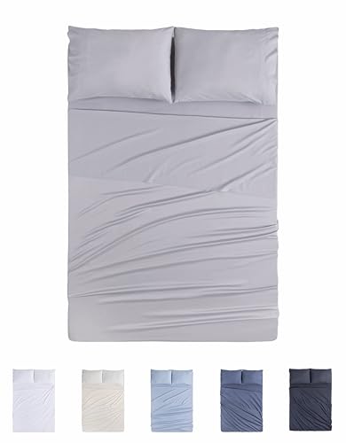 Todocama Bettwaesche-Set 4-teilig, Spannbettlaken + Oberlaken + 2…