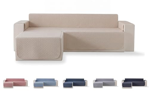 Todocama Sofabezug gepolstert, Rautenmuster, Sand, Chaiselongue…