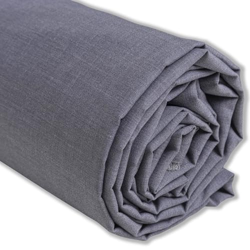 IPEA Baumwoll-Popeline Stoff Grau, 200x150 cm, Meterware (Made in…