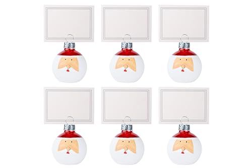 Cosy Home Kristall-Platzkaertchen Weihnachtsmann, 6er-Set,…