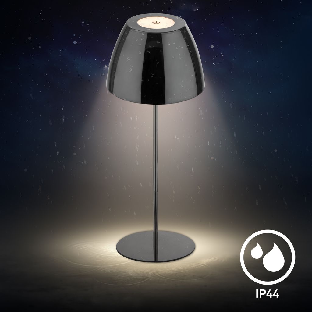 BRILONER LED Tischlampe kabellos IP44 Touch dimmbar