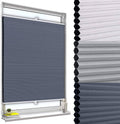 WOLTU Doppelplissee „Day & Night“ ohne Bohren – Waben, blau/weiß – Sonnenschutz & Sichtschutz bei Handelskontor