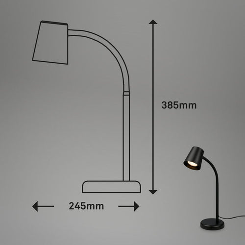 BRILONER Schreibtischlampe GU10 Schwarz