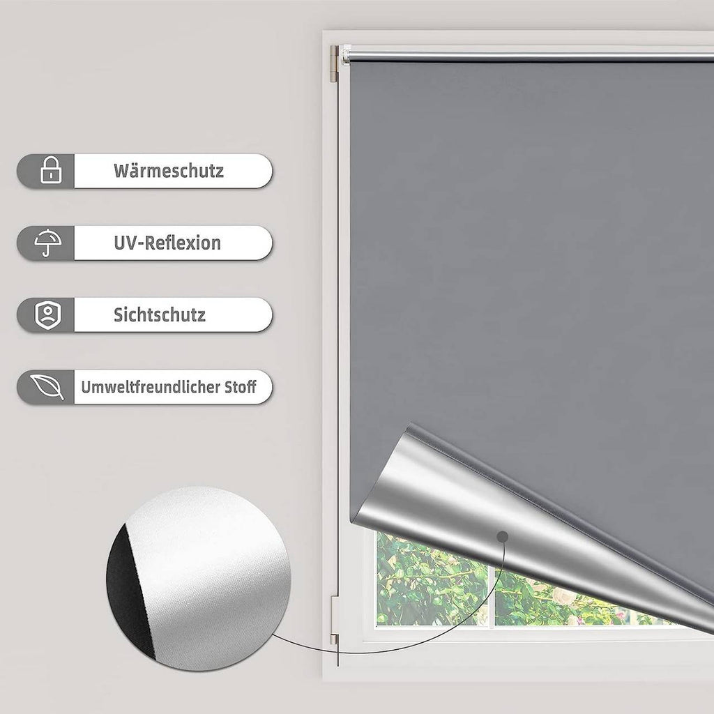 stoffrückseite silber – thermo-beschichtung, nahaufnahme