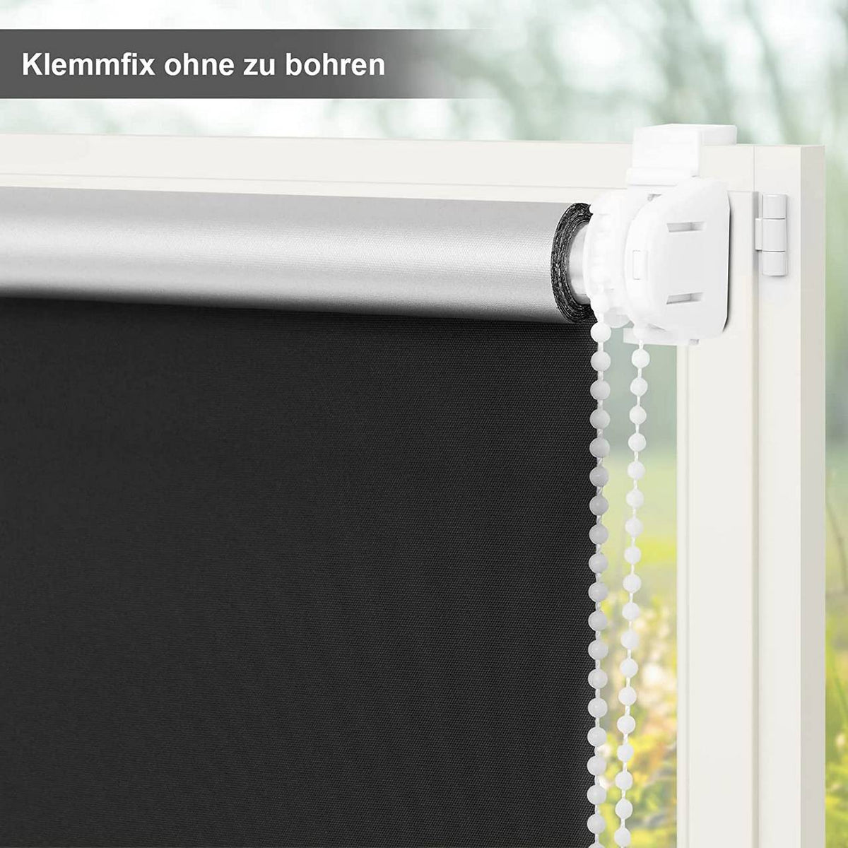 WOLTU Verdunklungsrollo – Schwarz, Thermo & Klemmfix ohne Bohren – Sonnenschutz & Sichtschutz bei Handelskontor