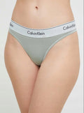 calvin klein tanga gruen – frontansicht mit logo-bund
