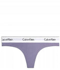 calvin klein tanga violett größe s – frontansicht mit logo-bund
