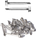 50× selbstbohrende Edelstahlschrauben 4,8×38 mm (410) – Sechskantkopf mit Unterlegscheibe