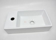VCM Waschbecken 41 × 22 × 10,5 cm – Weiß | Geprüfte B-Ware